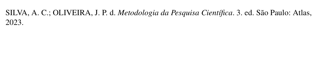Exemplo de referência de livro